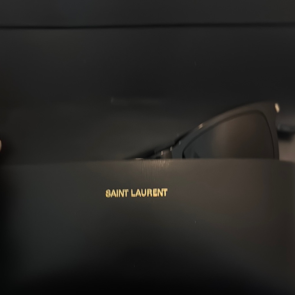 SOLD Saint Laurent SL 283 SLIM Black Slim Wayfarer Sunglasses - Picture 6 of 6